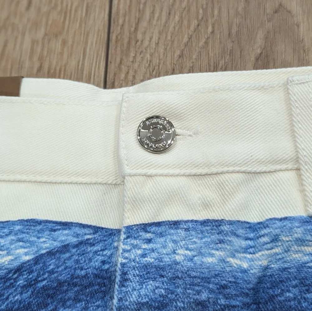 $1550 Mens BURBERRY Mermaid Tail Printed Straight Leg Denim Jeans White 32 - Picture 3 of 8